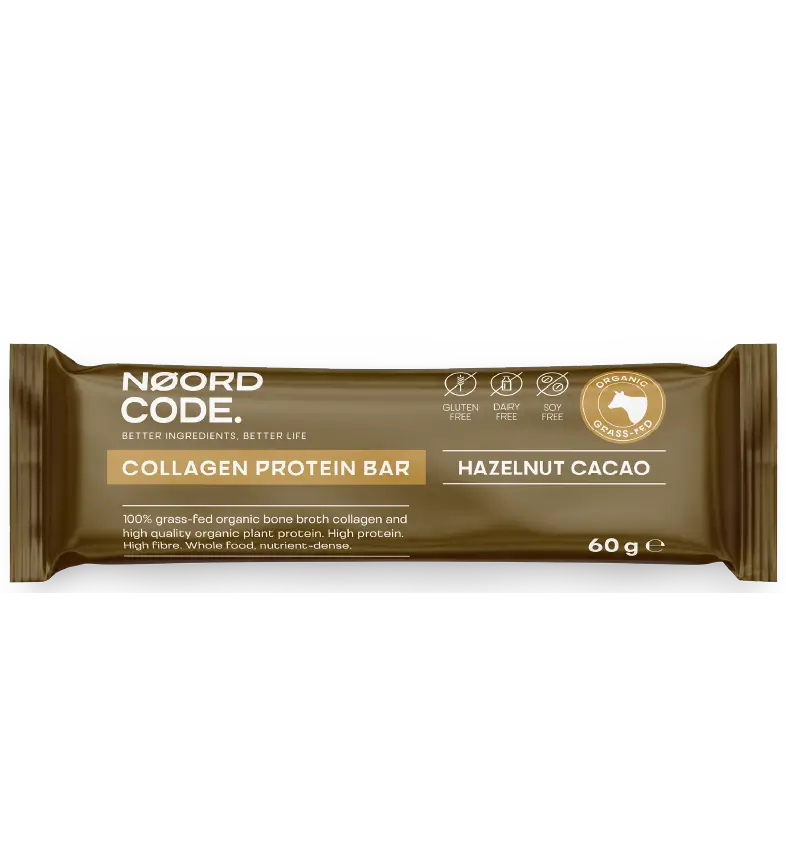 Organic Collagen Protein Bar Hazelnut Cacao Noordcode